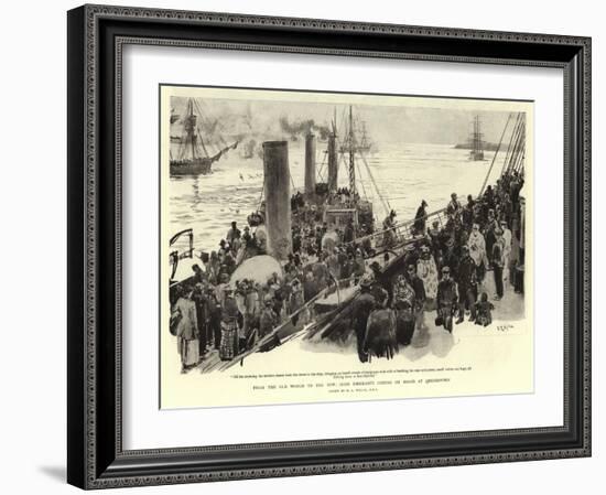 From the Old World to the New, Irish Emigrants Coming on Board at Queenstown-William Lionel Wyllie-Framed Giclee Print
