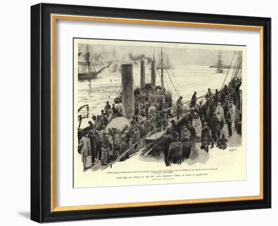 From the Old World to the New, Irish Emigrants Coming on Board at Queenstown-William Lionel Wyllie-Framed Giclee Print