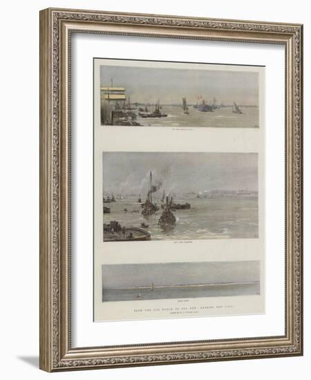 From the Old World to the New, Nearing New York-William Lionel Wyllie-Framed Giclee Print