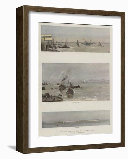 From the Old World to the New, Nearing New York-William Lionel Wyllie-Framed Giclee Print