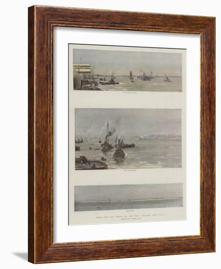 From the Old World to the New, Nearing New York-William Lionel Wyllie-Framed Giclee Print