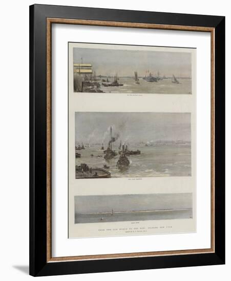 From the Old World to the New, Nearing New York-William Lionel Wyllie-Framed Giclee Print