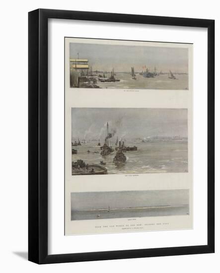 From the Old World to the New, Nearing New York-William Lionel Wyllie-Framed Giclee Print