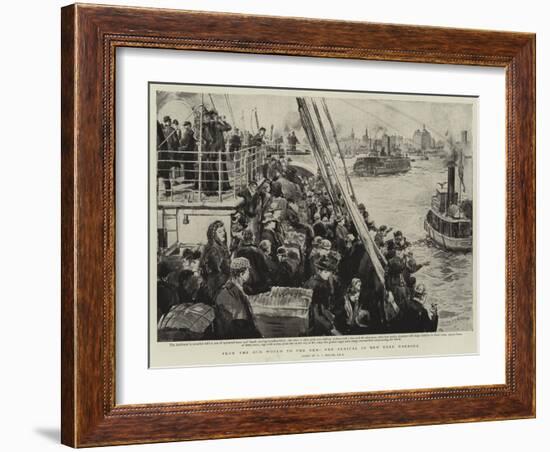 From the Old World to the New, the Arrival in New York Harbour-William Lionel Wyllie-Framed Giclee Print