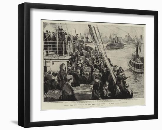 From the Old World to the New, the Arrival in New York Harbour-William Lionel Wyllie-Framed Giclee Print