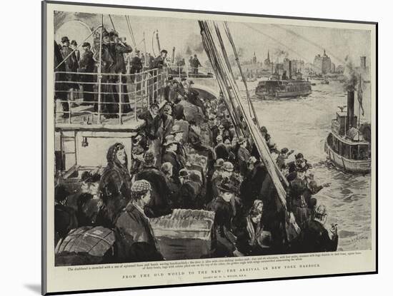 From the Old World to the New, the Arrival in New York Harbour-William Lionel Wyllie-Mounted Giclee Print