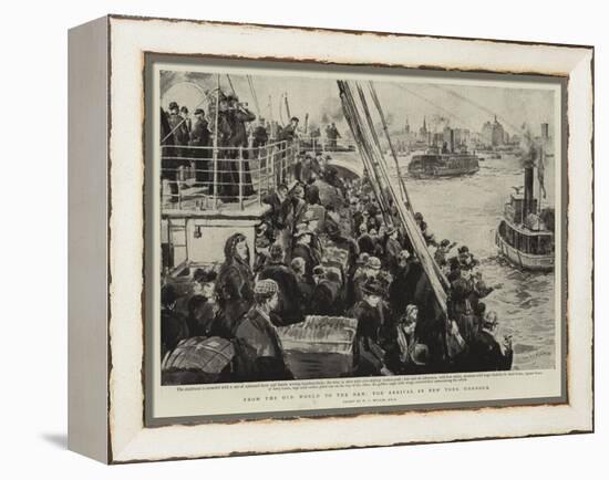 From the Old World to the New, the Arrival in New York Harbour-William Lionel Wyllie-Framed Premier Image Canvas