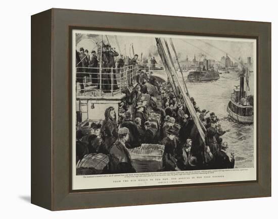 From the Old World to the New, the Arrival in New York Harbour-William Lionel Wyllie-Framed Premier Image Canvas