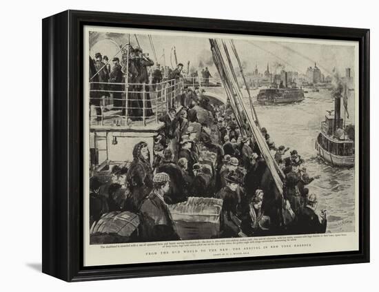 From the Old World to the New, the Arrival in New York Harbour-William Lionel Wyllie-Framed Premier Image Canvas