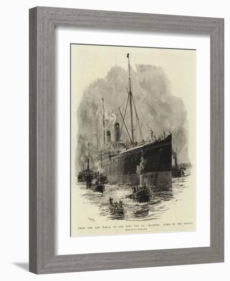 From the Old World to the New, the S S Majestic Lying in the Mersey-William Lionel Wyllie-Framed Giclee Print