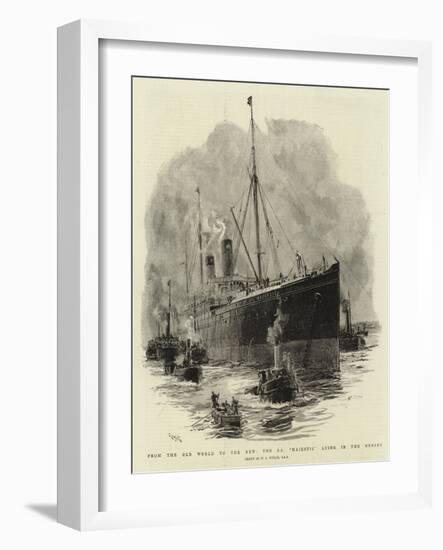 From the Old World to the New, the S S Majestic Lying in the Mersey-William Lionel Wyllie-Framed Giclee Print