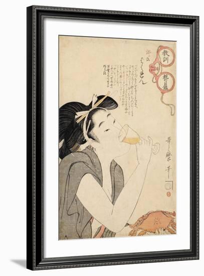 From the Series a Parent's Moralising Spectacles, 1802-Kitagawa Utamaro-Framed Giclee Print