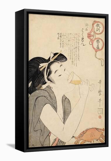 From the Series a Parent's Moralising Spectacles, 1802-Kitagawa Utamaro-Framed Premier Image Canvas