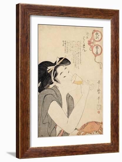 From the Series a Parent's Moralising Spectacles, 1802-Kitagawa Utamaro-Framed Giclee Print