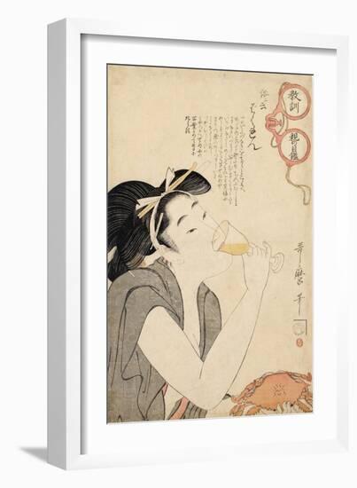 From the Series a Parent's Moralising Spectacles, 1802-Kitagawa Utamaro-Framed Giclee Print