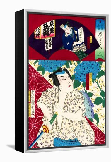 From the Series Actors and Comedy, Comparisons of Hits-Kunichika toyohara-Framed Premier Image Canvas