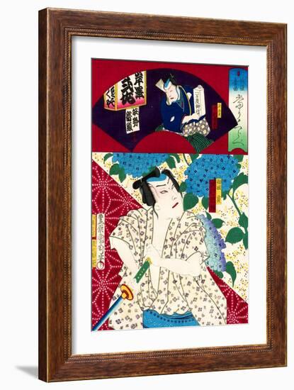 From the Series Actors and Comedy, Comparisons of Hits-Kunichika toyohara-Framed Giclee Print