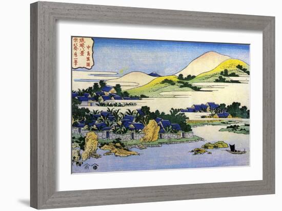 From the Series Eight Views of the Ryukyu Islands, Mid 19th Century-Katsushika Hokusai-Framed Giclee Print