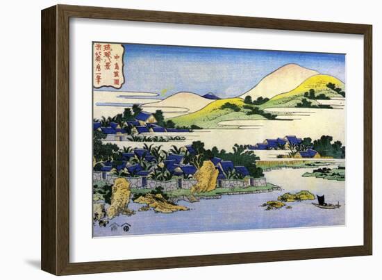 From the Series Eight Views of the Ryukyu Islands, Mid 19th Century-Katsushika Hokusai-Framed Giclee Print