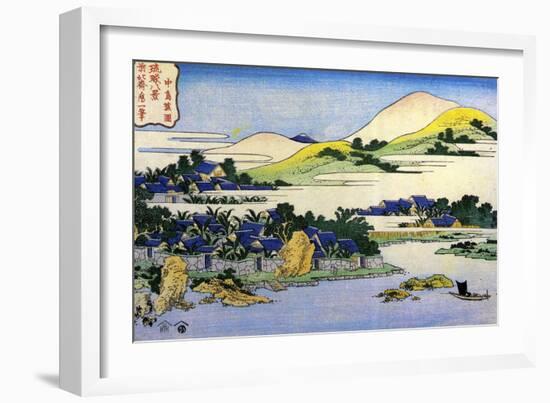 From the Series Eight Views of the Ryukyu Islands, Mid 19th Century-Katsushika Hokusai-Framed Giclee Print