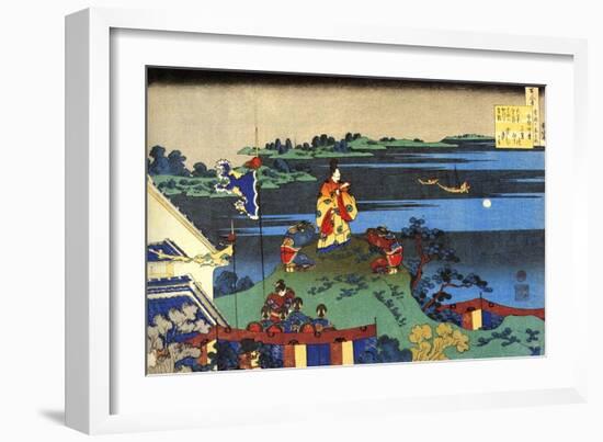 From the Series Hundred Poems by One Hundred Poets: Abe No Nakamaro, C1830-Katsushika Hokusai-Framed Giclee Print