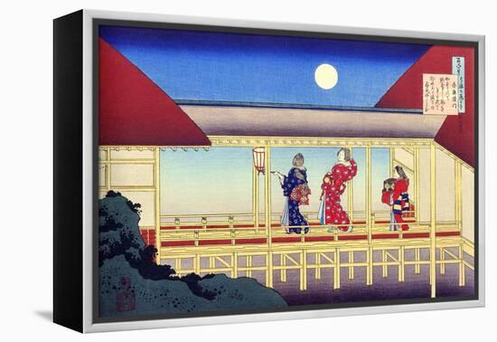 From the Series Hundred Poems by One Hundred Poets: Akazome Emon, C1830-Katsushika Hokusai-Framed Premier Image Canvas