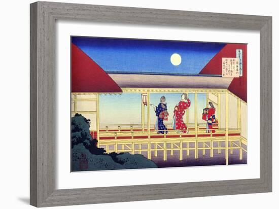 From the Series Hundred Poems by One Hundred Poets: Akazome Emon, C1830-Katsushika Hokusai-Framed Giclee Print