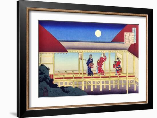 From the Series Hundred Poems by One Hundred Poets: Akazome Emon, C1830-Katsushika Hokusai-Framed Giclee Print