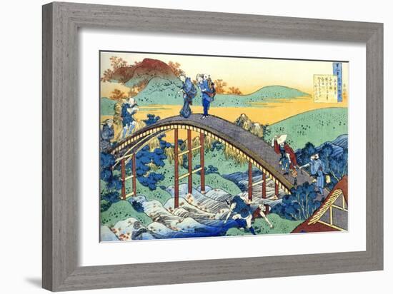 From the Series Hundred Poems by One Hundred Poets: Ariwara No Narihira, C1830-Katsushika Hokusai-Framed Giclee Print