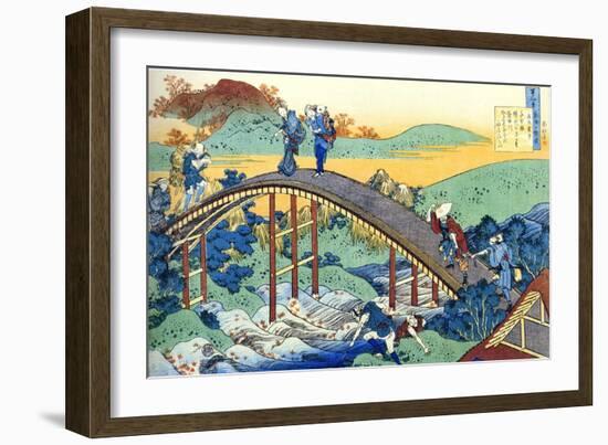 From the Series Hundred Poems by One Hundred Poets: Ariwara No Narihira, C1830-Katsushika Hokusai-Framed Giclee Print