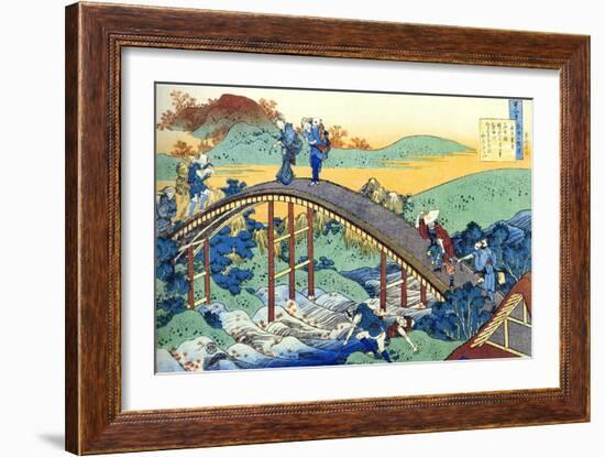 From the Series Hundred Poems by One Hundred Poets: Ariwara No Narihira, C1830-Katsushika Hokusai-Framed Giclee Print