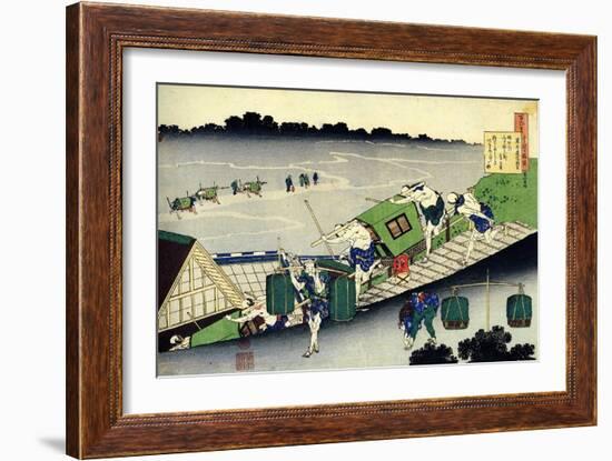 From the Series Hundred Poems by One Hundred Poets: Fujiwara No Michinobu Ason, C1830-Katsushika Hokusai-Framed Giclee Print