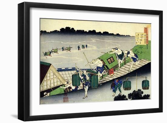 From the Series Hundred Poems by One Hundred Poets: Fujiwara No Michinobu Ason, C1830-Katsushika Hokusai-Framed Giclee Print