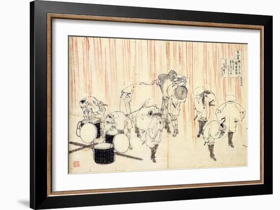 From the Series Hundred Poems by One Hundred Poets: Fujiwara No Sadanaga, C1830-Katsushika Hokusai-Framed Giclee Print