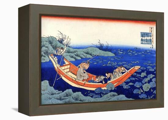 From the Series Hundred Poems by One Hundred Poets: Fumiya No Asayasu, C1830-Katsushika Hokusai-Framed Premier Image Canvas