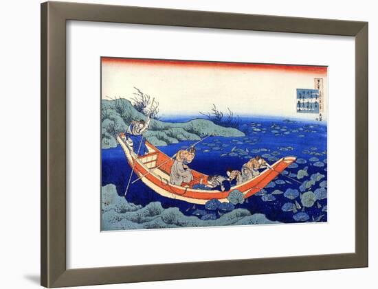 From the Series Hundred Poems by One Hundred Poets: Fumiya No Asayasu, C1830-Katsushika Hokusai-Framed Giclee Print