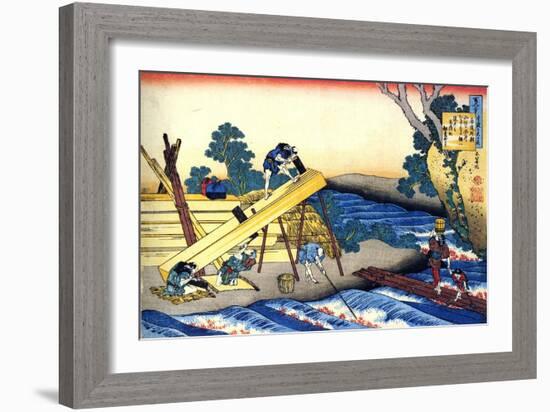 From the Series Hundred Poems by One Hundred Poets: Harumichi No Tsuraki, C1830-Katsushika Hokusai-Framed Giclee Print