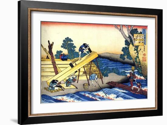 From the Series Hundred Poems by One Hundred Poets: Harumichi No Tsuraki, C1830-Katsushika Hokusai-Framed Giclee Print