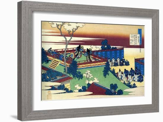 From the Series Hundred Poems by One Hundred Poets: Henjo, C1830-Katsushika Hokusai-Framed Giclee Print