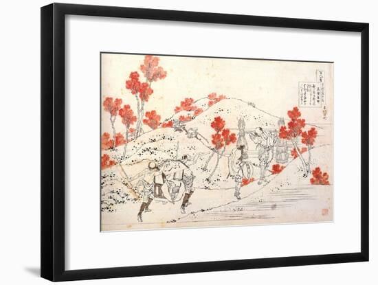 From the Series Hundred Poems by One Hundred Poets: Kisen Hoshi, C1830-Katsushika Hokusai-Framed Giclee Print