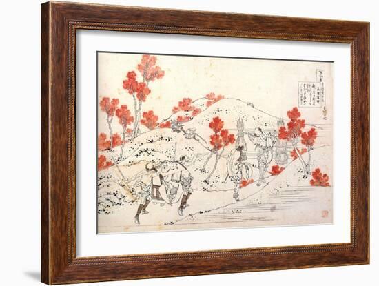 From the Series Hundred Poems by One Hundred Poets: Kisen Hoshi, C1830-Katsushika Hokusai-Framed Giclee Print