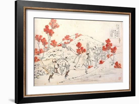 From the Series Hundred Poems by One Hundred Poets: Kisen Hoshi, C1830-Katsushika Hokusai-Framed Giclee Print