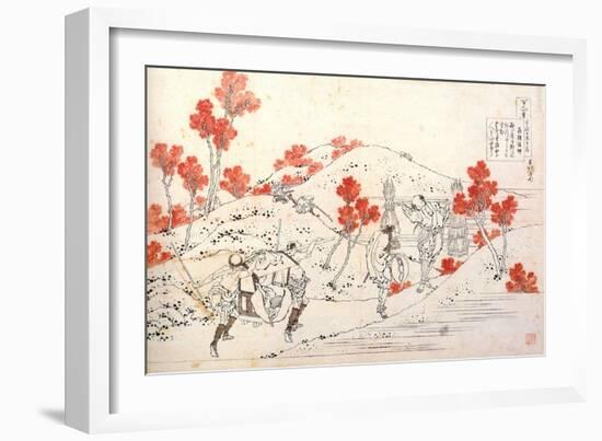 From the Series Hundred Poems by One Hundred Poets: Kisen Hoshi, C1830-Katsushika Hokusai-Framed Giclee Print