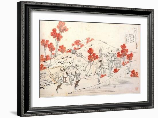 From the Series Hundred Poems by One Hundred Poets: Kisen Hoshi, C1830-Katsushika Hokusai-Framed Giclee Print