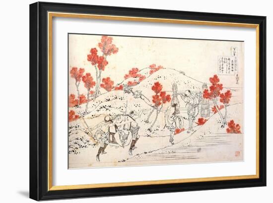 From the Series Hundred Poems by One Hundred Poets: Kisen Hoshi, C1830-Katsushika Hokusai-Framed Giclee Print