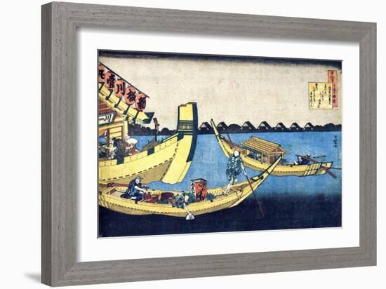 From the Series Hundred Poems by One Hundred Poets: Kiyowara No Fukayabu, C1830-Katsushika Hokusai-Framed Giclee Print