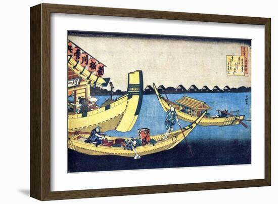 From the Series Hundred Poems by One Hundred Poets: Kiyowara No Fukayabu, C1830-Katsushika Hokusai-Framed Giclee Print