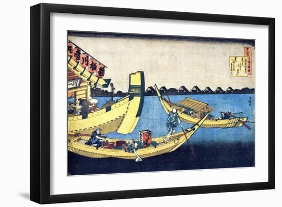 From the Series Hundred Poems by One Hundred Poets: Kiyowara No Fukayabu, C1830-Katsushika Hokusai-Framed Giclee Print