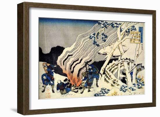 From the Series Hundred Poems by One Hundred Poets: Minamoto No Muneyuki, C1830-Katsushika Hokusai-Framed Giclee Print