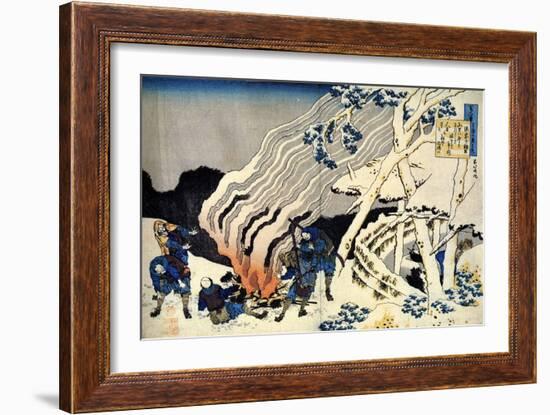 From the Series Hundred Poems by One Hundred Poets: Minamoto No Muneyuki, C1830-Katsushika Hokusai-Framed Giclee Print